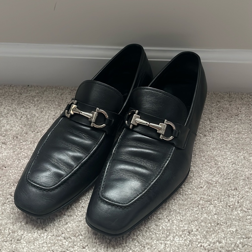 Salvatore Ferragamo Black Loafers